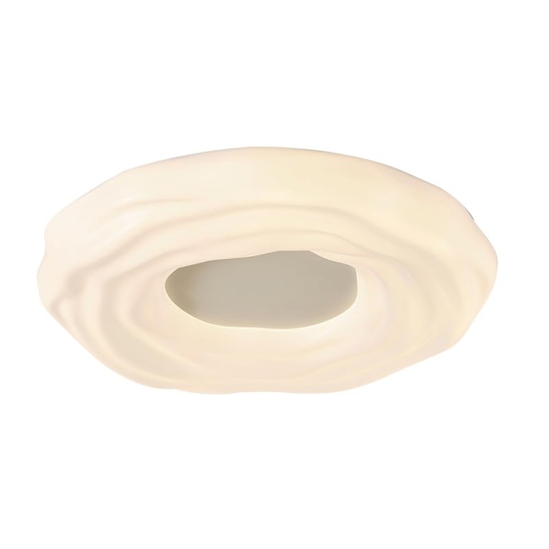 Acrylic Milky White Round Ceiling Lighting Modern Simple Style Living Room Light LED Three Color Dimmable for Balcony Corridor Bedroom Study Bar Cafe Tea