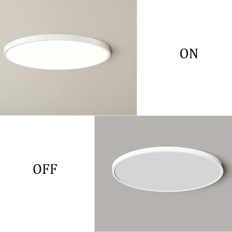 Aluminum Round Bedroom Ultra-Thin Ceiling Lamps Modern Simple Restaurant Light LED Three-Color Dimmable Close to Lights for Study Office Living Room