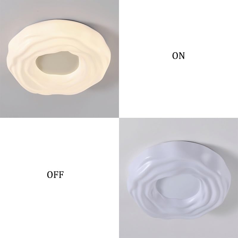Acrylic Milky White Round Ceiling Lighting Modern Simple Style Living Room Light LED Three Color Dimmable for Balcony Corridor Bedroom Study Bar Cafe Tea