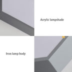 Acrylic Polygon Macaron Ceiling Lamps Nordic Simple Flush Mount Lighting LED Light Source Three Color Dimmable for Living Room Dining Study Bedroom