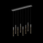 Modern Luxury Linear Crystal Pendant Light Multi-Drop Faceted Crystal Chandelier,Household