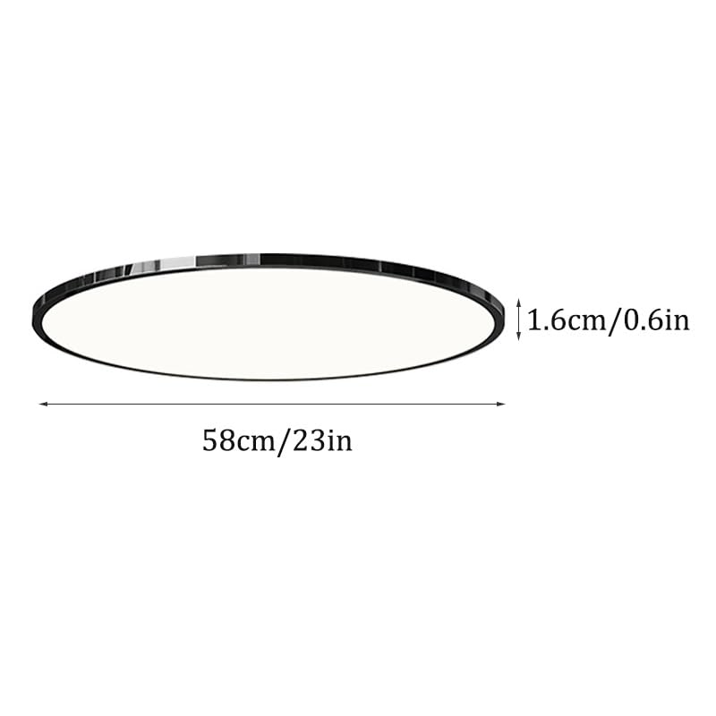 Aluminum Round Bedroom Ultra-Thin Ceiling Lamps Modern Simple Restaurant Light LED Three-Color Dimmable Close to Lights for Study Office Living Room