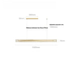 Nordic Luxury Dining Table Pendant Light Kitchen Island Golden Modern Long Glass Decoration Black Linear(Gold 140cm,Dimmable)