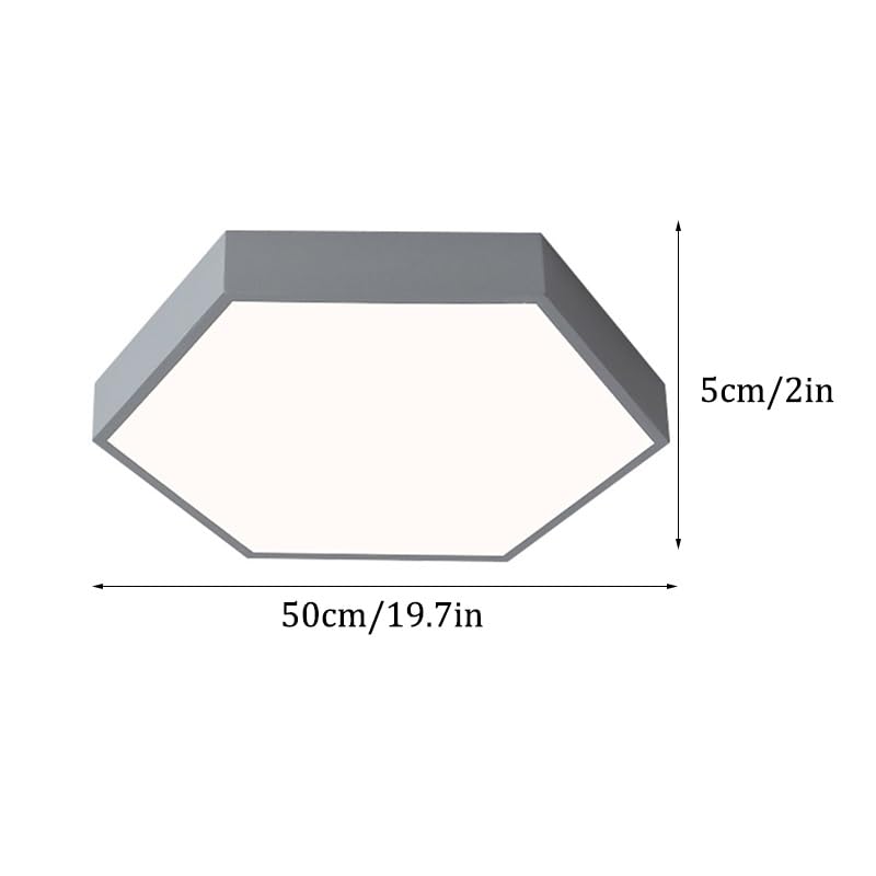 Acrylic Polygon Macaron Ceiling Lamps Nordic Simple Flush Mount Lighting LED Light Source Three Color Dimmable for Living Room Dining Study Bedroom