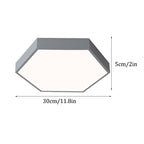Acrylic Polygon Macaron Ceiling Lamps Nordic Simple Flush Mount Lighting LED Light Source Three Color Dimmable for Living Room Dining Study Bedroom