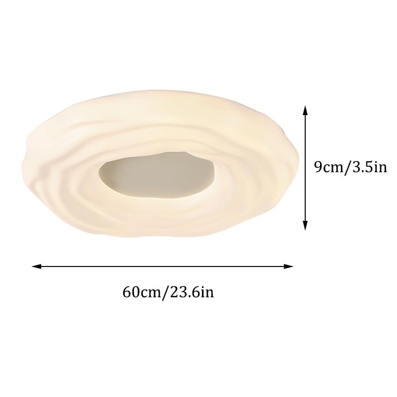 Acrylic Milky White Round Ceiling Lighting Modern Simple Style Living Room Light LED Three Color Dimmable for Balcony Corridor Bedroom Study Bar Cafe Tea