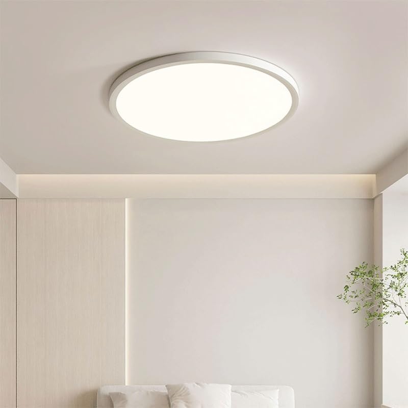 Aluminum Round Bedroom Ultra-Thin Ceiling Lamps Modern Simple Restaurant Light LED Three-Color Dimmable Close to Lights for Study Office Living Room