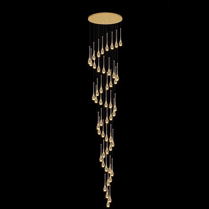 Modern Stair Chandelier Pendant Lights Indoor Lighting Ceiling Light Hanging Led Chandeliers for Living Room Lightin