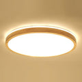 Wooden Ceiling Lamp, Chinese Restaurant Flat Ceiling Lighting, Smart Living Room Bedroom Ceiling Lamps Fixture, LED 3000-6000K Dimmable Energy Saving Ceiling Lights, for Living Room, Office