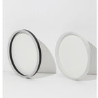 15.7" Dimmable LED Flush Mount Ceiling Light with Remote, Black Metal & Acrylic for Bedroom Living Room(White,15.7in)