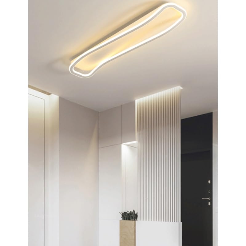Aluminum Long Strip Shape Ceiling Lamps Modern Simple Corridor Light LED Source Three Color Dimmable for Living Room Dining Balcony Dressing