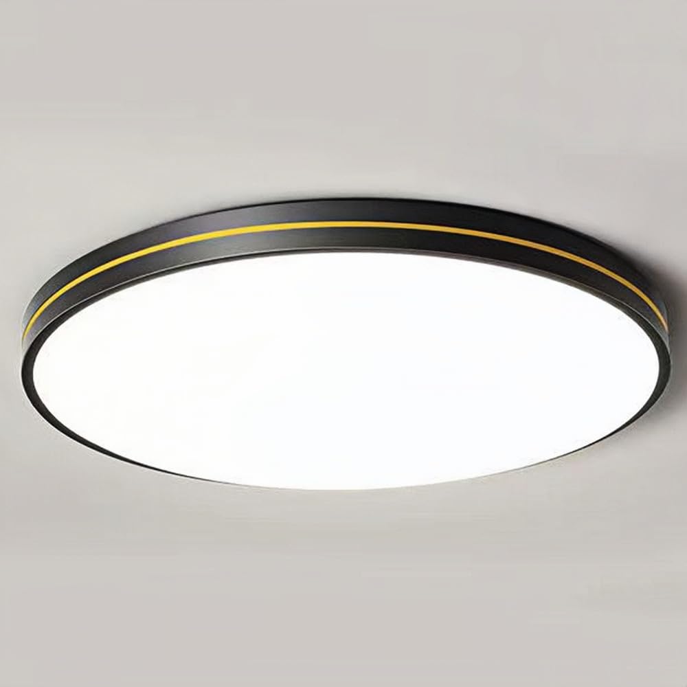 Ultra-Thin LED Flush Mount Ceiling Light - Dimmable Smart Lighting for Bedroom, Kitchen, Living Room, and Office(Dark,60cm)