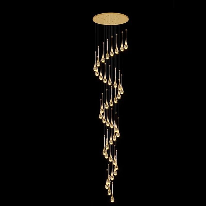 Modern Stair Chandelier Pendant Lights Indoor Lighting Ceiling Light Hanging Led Chandeliers for Living Room Lightin