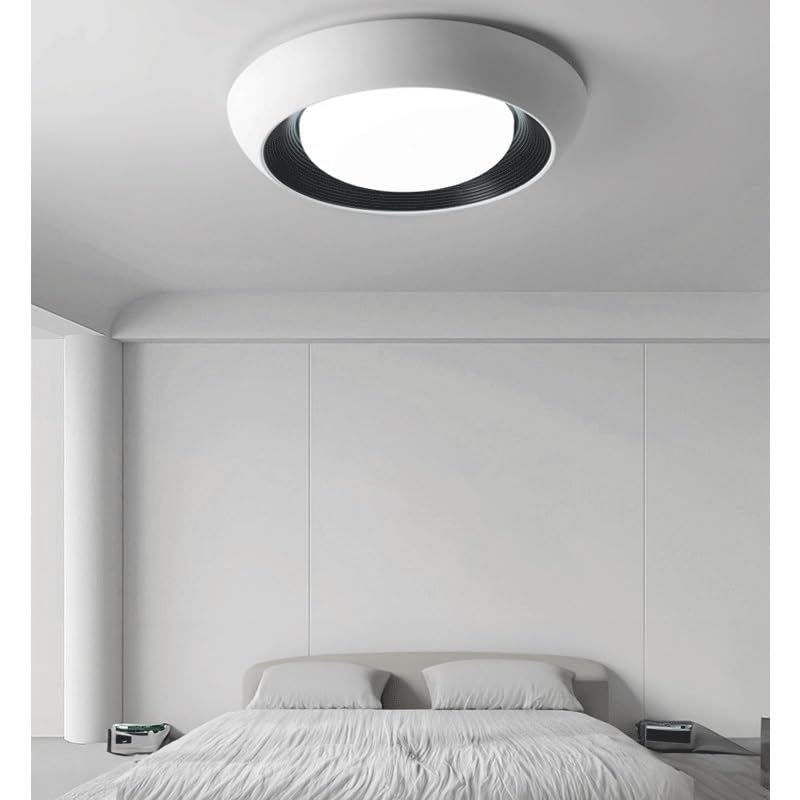 Acrylic Round Flush Mount Ceiling Lighting Italian Simple Bedroom Lamps LED Light Source Three Color Dimmable for Living Room Dining Study