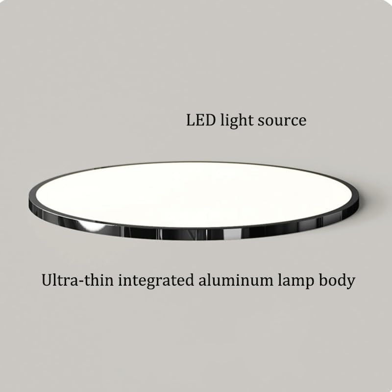 Aluminum Round Bedroom Ultra-Thin Ceiling Lamps Modern Simple Restaurant Light LED Three-Color Dimmable Close to Lights for Study Office Living Room