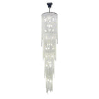Ceiling Pendant Light, Indoor Hanging Pendant Lighting High Villa Ceiling Staircase Crystal Chandelier Living Room Tv Cabinet Hang Lamp Led(D32cm H300cm,White Light)