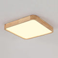 Ultra-thin Solid Wood Ceiling Lamp, LED Smart Master Bedroom Ceiling Lights, 3000-6000K Dimmable Lighting Fixture, Modern Nordic Living Room Balcony Close To Ceiling Light, For Office, Hallw