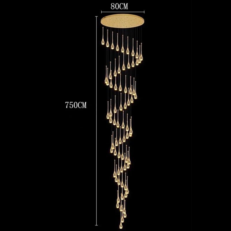 Modern Stair Chandelier Pendant Lights Indoor Lighting Ceiling Light Hanging Led Chandeliers for Living Room Lightin