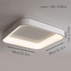 15.8" Dimmable LED Flush Mount Ceiling Light with Remote, 3000K-6000K for Bedroom Living Room(Natural Grey,23.6in)