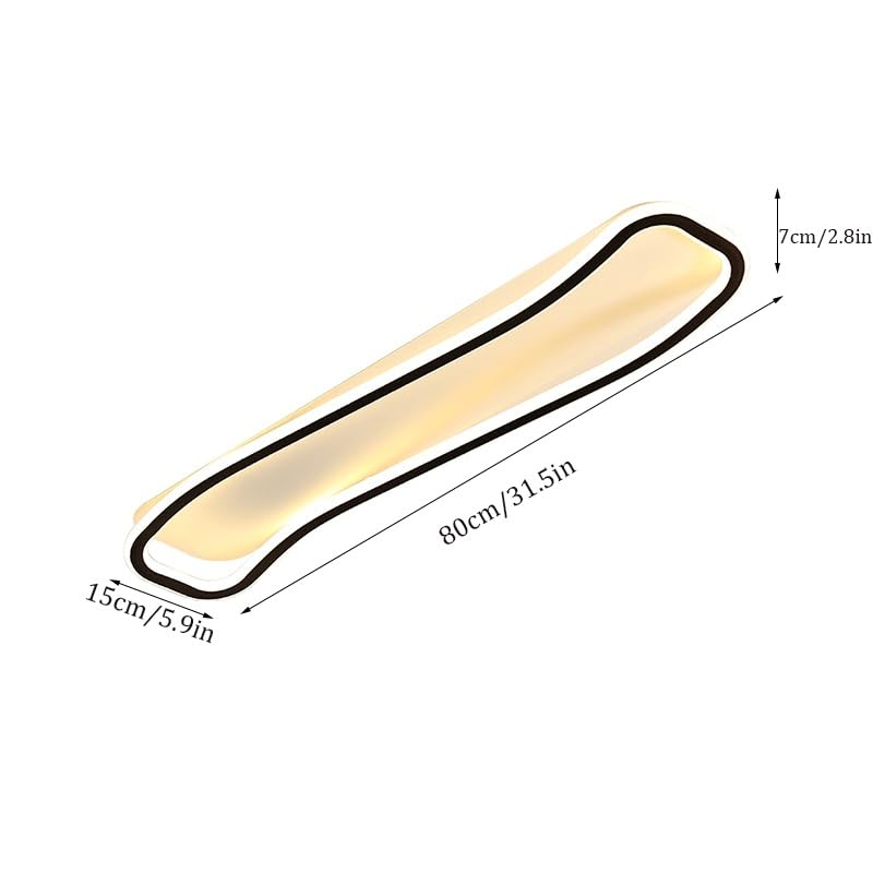 Aluminum Long Strip Shape Ceiling Lamps Modern Simple Corridor Light LED Source Three Color Dimmable for Living Room Dining Balcony Dressing