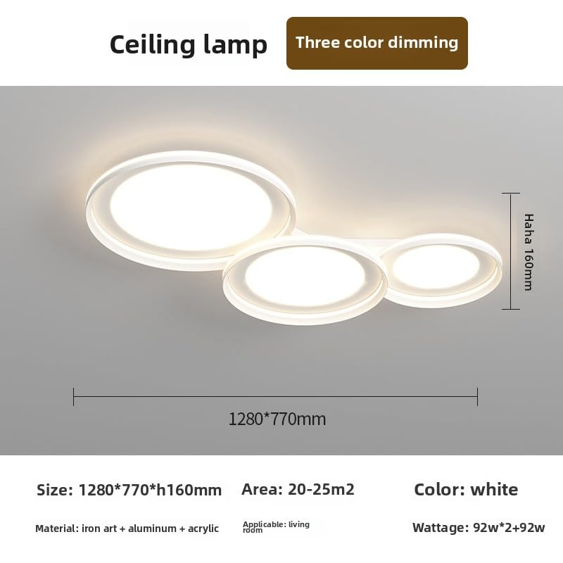 Ultra Thin Modern Ceiling Light Full Spectrum LED Eye Protection Smart Control for Living Room Bedroom Dining Room