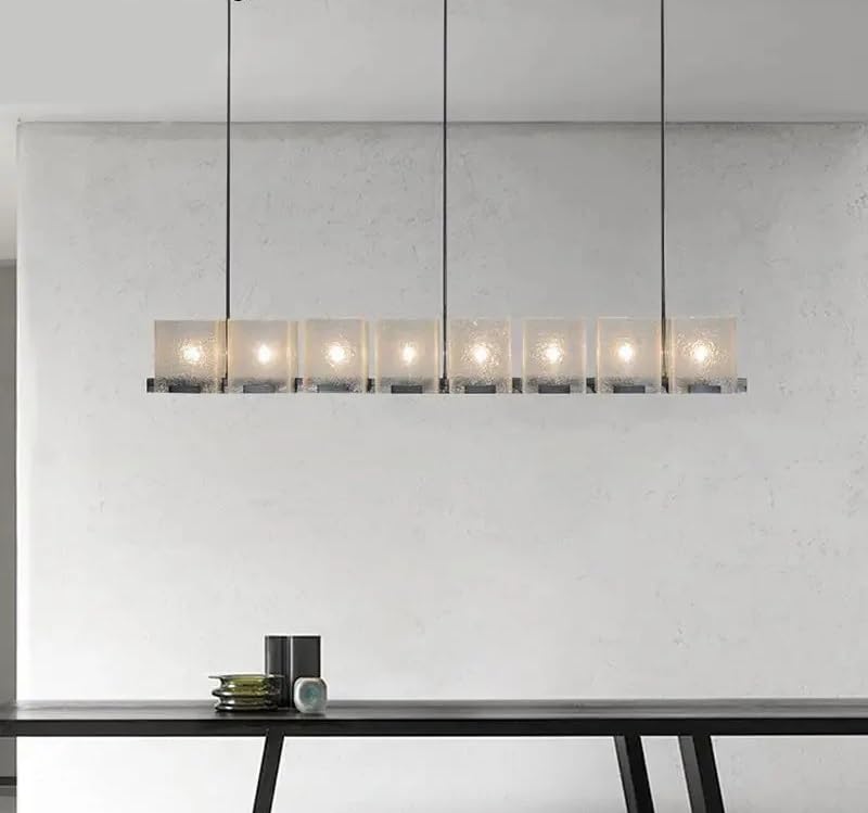Chandelier, LED Chandeliers in Restaurants, Modern and Minimalist Dining Room Tables, Lamps, and Long Strip Lighting Decorations(10 Heads,Warm White)
