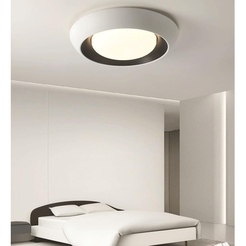Acrylic Round Flush Mount Ceiling Lighting Italian Simple Bedroom Lamps LED Light Source Three Color Dimmable for Living Room Dining Study