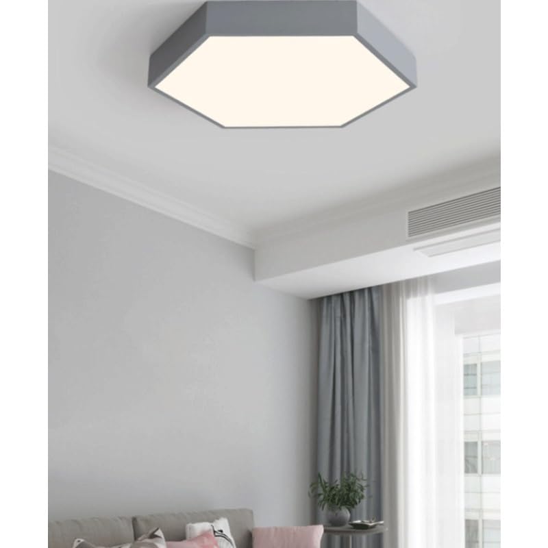 Acrylic Polygon Macaron Ceiling Lamps Nordic Simple Flush Mount Lighting LED Light Source Three Color Dimmable for Living Room Dining Study Bedroom