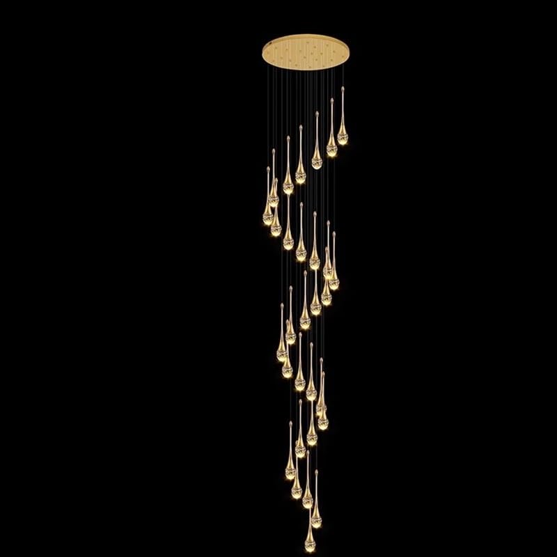 Modern Stair Chandelier Pendant Lights Indoor Lighting Ceiling Light Hanging Led Chandeliers for Living Room Lightin