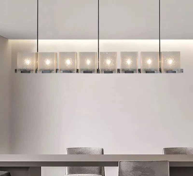 Chandelier, LED Chandeliers in Restaurants, Modern and Minimalist Dining Room Tables, Lamps, and Long Strip Lighting Decorations(10 Heads,Cold White)