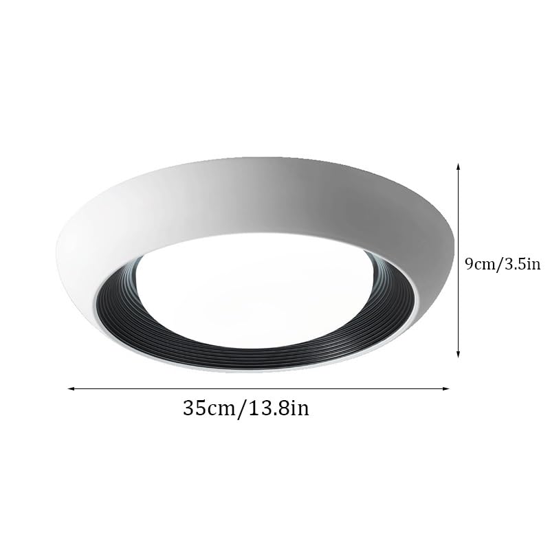 Acrylic Round Flush Mount Ceiling Lighting Italian Simple Bedroom Lamps LED Light Source Three Color Dimmable for Living Room Dining Study