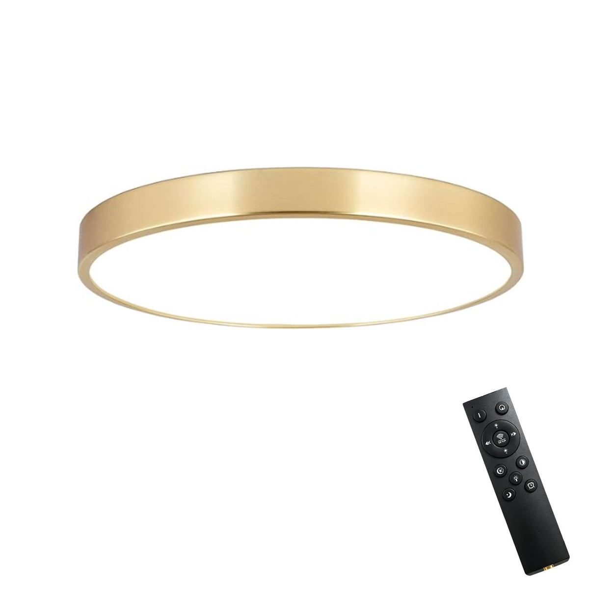 39W Ultra‑Thin Round Smart LED Ceiling Light Gold