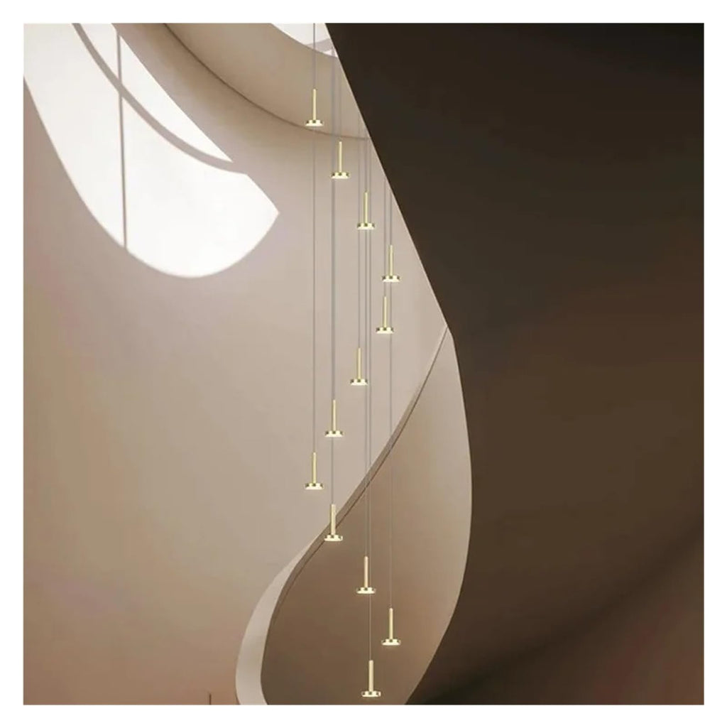 Nordic Minimalist Hanging Chandelier for Staircase Living Room Modern Home Decor Lighting Lustre Fixture