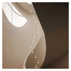Nordic Minimalist Hanging Chandelier for Staircase Living Room Modern Home Decor Lighting Lustre Fixture