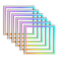 2x2 FT RGB Multicolor Edge-Lit Frame LED Panel Lights Remote & App Controlled 40W 4400lm Color Changing LED Panel Light Smart 2.4G+Bluetooth Drop Ceiling Light with (6 Pack)