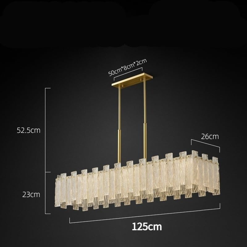 Chandelier, Designer Crystal Chandelier,Luxury Gold Ceiling Lamp for Living Room Dining Hotel All Copper Pendant Light(L1250mm,Cold White)