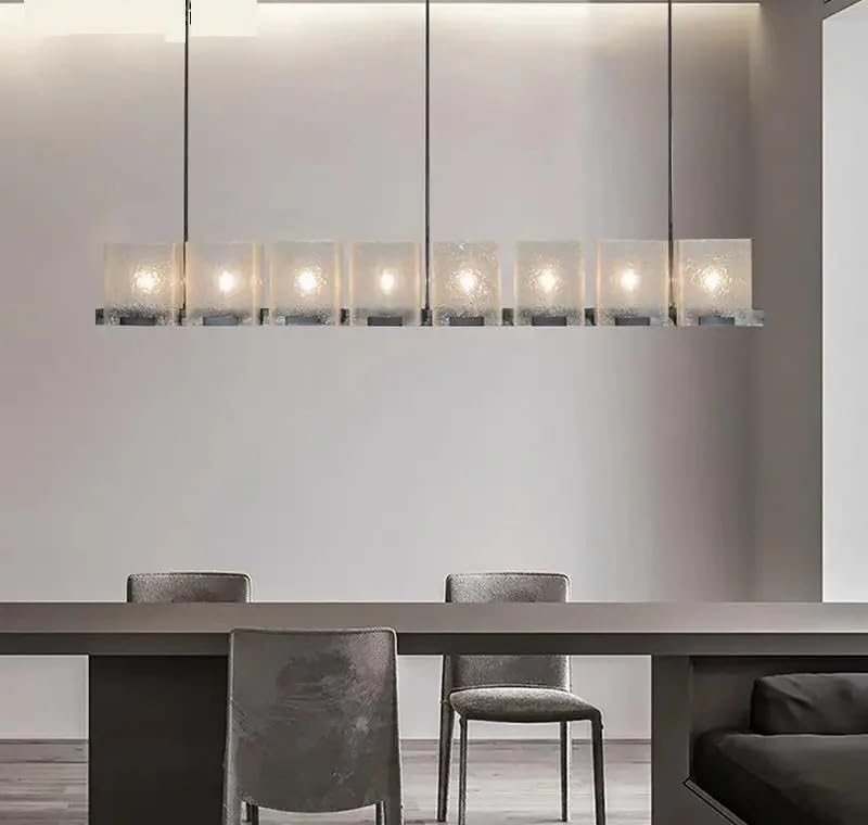 Chandelier, LED Chandeliers in Restaurants, Modern and Minimalist Dining Room Tables, Lamps, and Long Strip Lighting Decorations(10 Heads,Cold White)