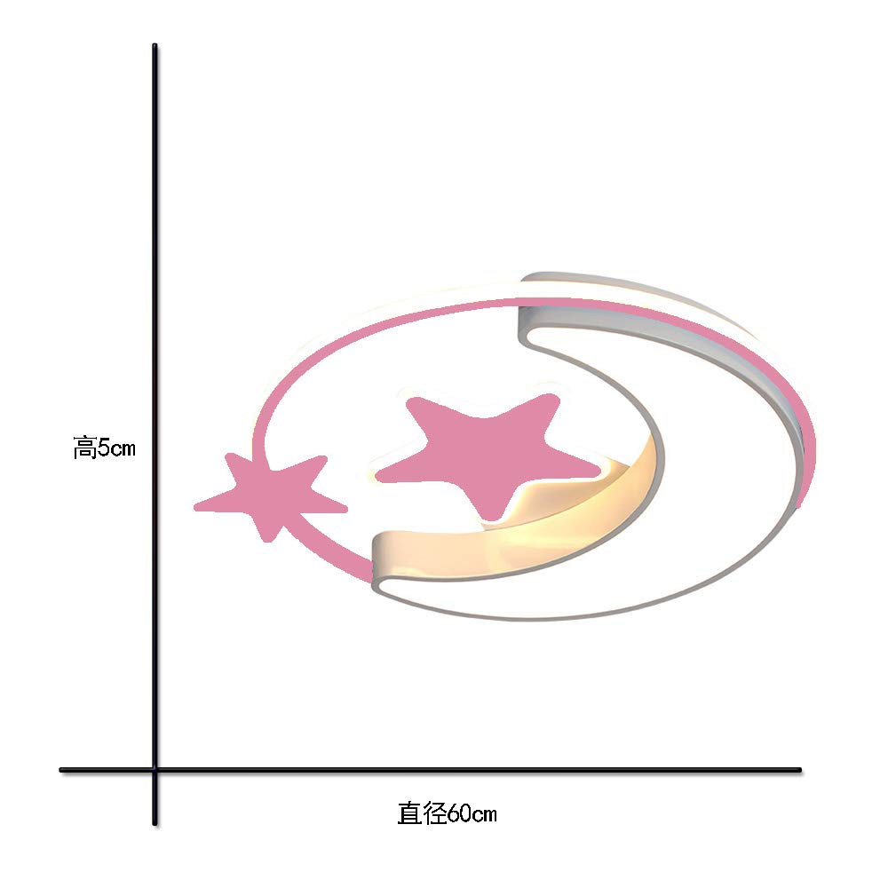 60Cm Modern Minimalist Ceiling Lights Children's Roomceiling Lighting Smart Creative Room Bedroom Lamp Ceiling Lamp,Pink,stepless dimming