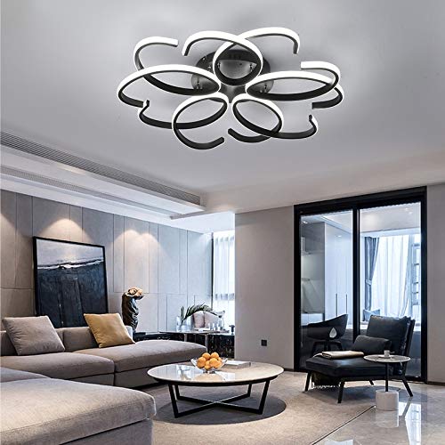 Aluminum Modern Led Ceiling Lights for Living Study Room Bedroom Lampe Plafond Indoor Ceiling Lamp Smart Lighting Decorative Lamp Fixtures Dimmable,72 * 8.5Cm