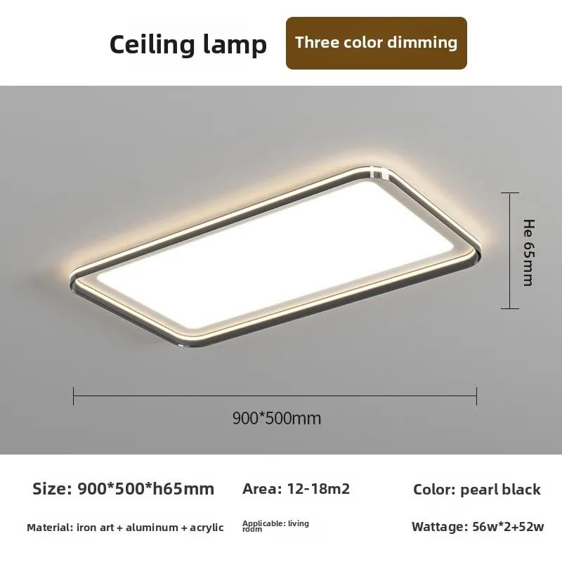 Ultra Thin Modern Ceiling Light Full Spectrum LED Eye Protection Smart Control for Living Room Bedroom Dining Room