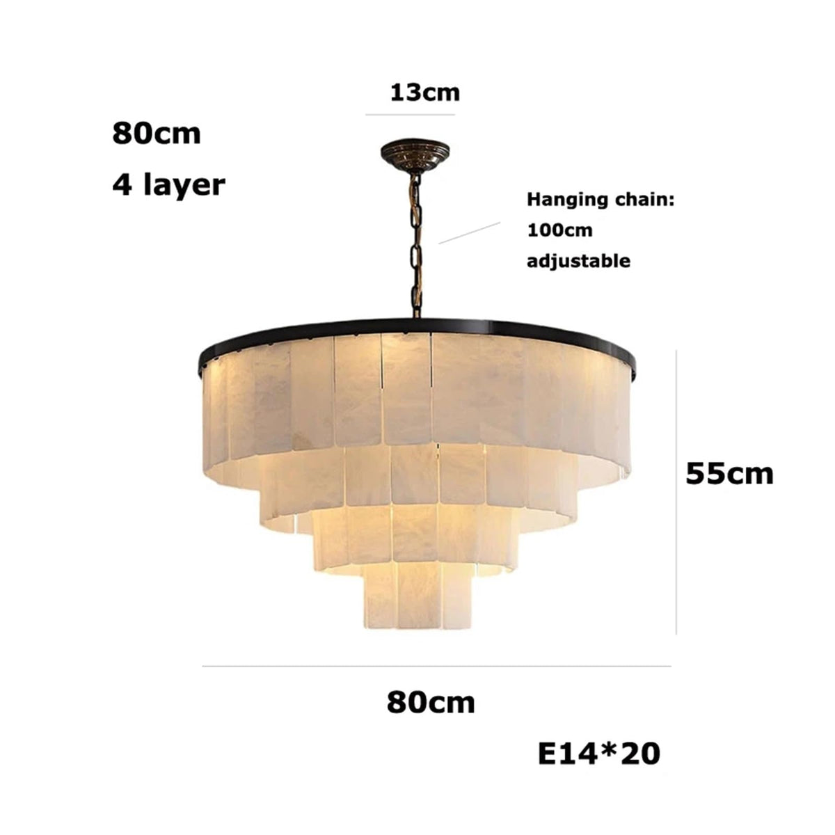 Marble Pieces 3-7 Layer LED Chandelier Hanging Lamp,Eye-catching