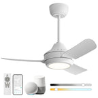 48" Ceiling Fans with Lights,LED Ceiling Fan with Light and Remote Control