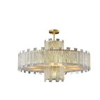 Chandelier, All Copper Dining Room Pendant Light, Designer Crystal Chandelier,Luxury Gold Ceiling Lamp for Living Room Dining Hotel bar(1000xH730mm,WarmWhite)