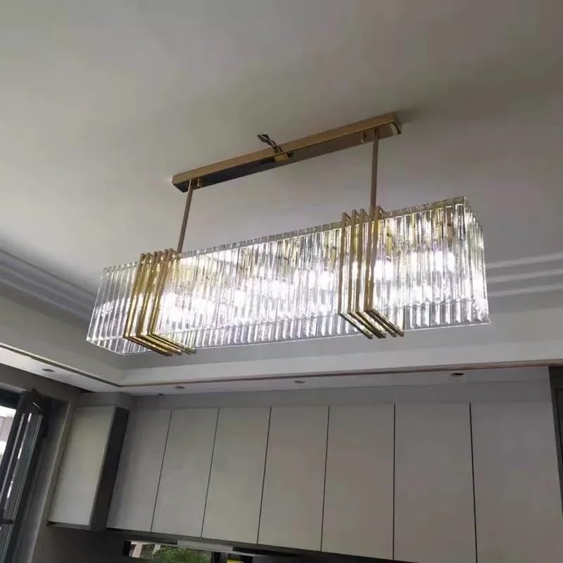 Ceiling Pendant Light, Modern Creative Crystal LED Chandelier for Living Rooms Bedroom Stairskitchens Designer Lighting Fixture Glossy Hanging(Cold White,L150cm Acrylic Shade)