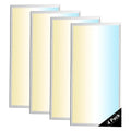 2x4 FT LED Flat Panel Light with Emergency Battery Backup, 4PK