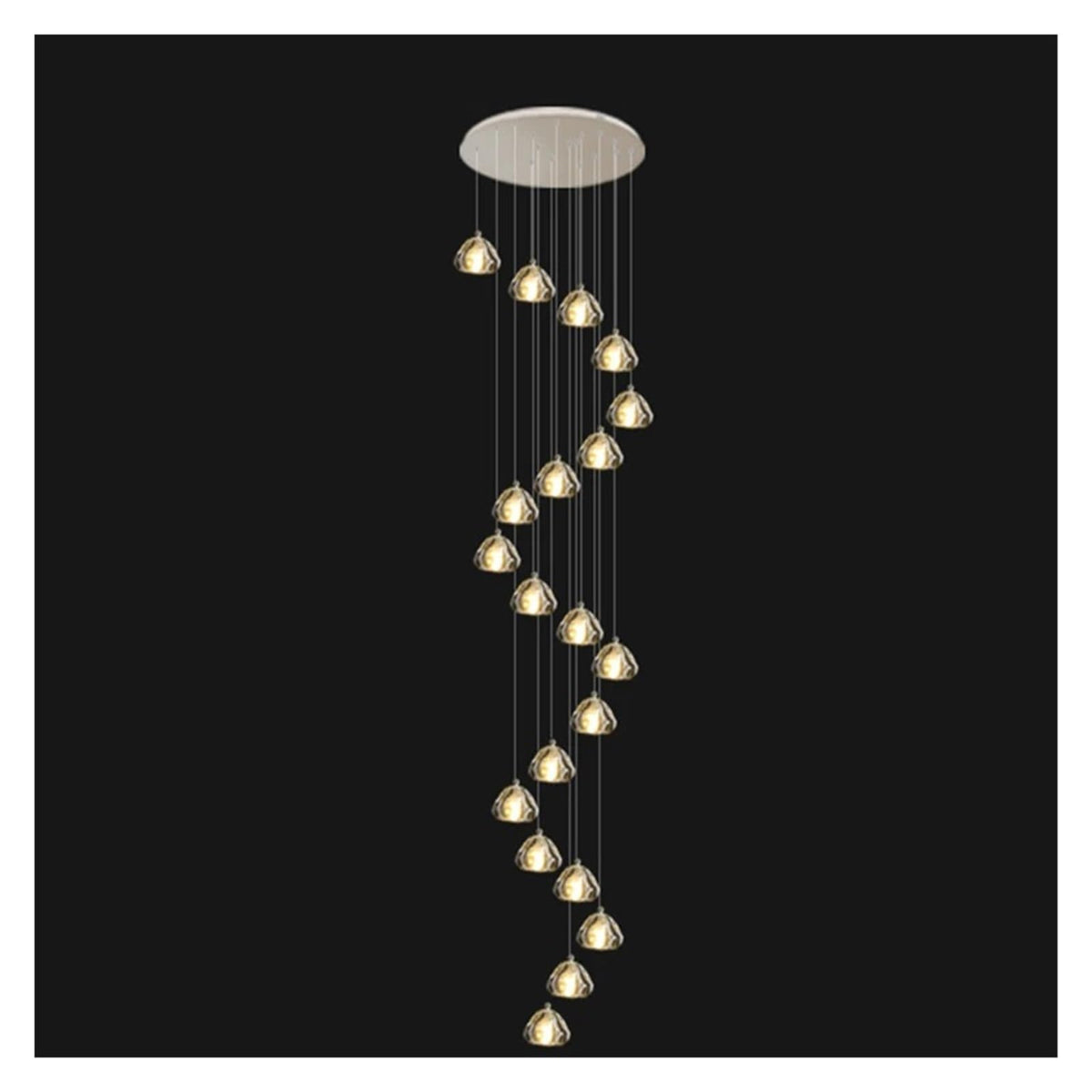 Modern Stair Chandelier Pendant Lights Indoor Lighting Ceiling Lamp Hanging Light Led Chandeliers for Living Room Indoor Lightin Contemporary