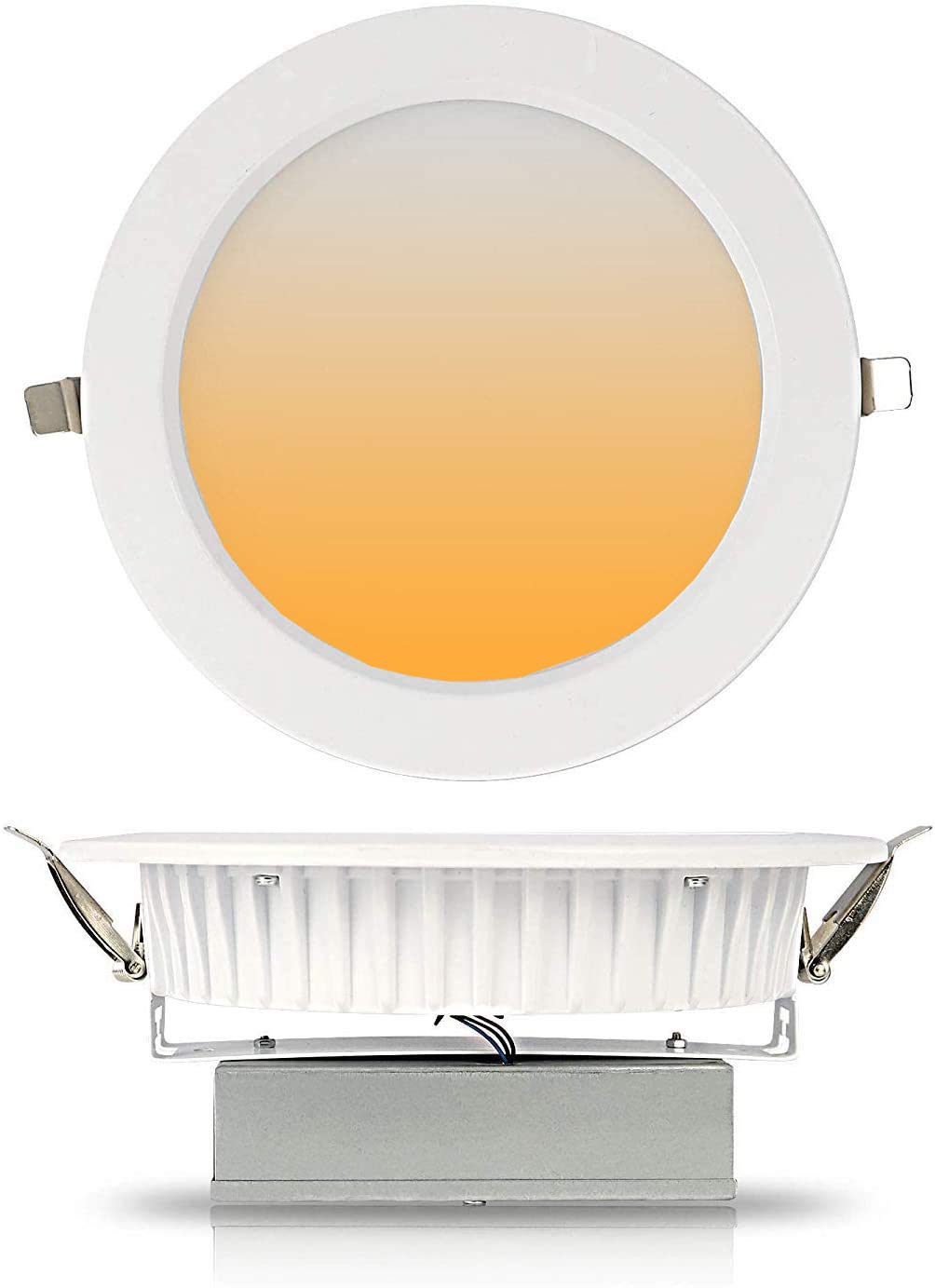 10Pack 8-Inch Commercial-Grade Recessed Lighting Fixture LED 8 Inch Commercial Downlight 24W 30/40/50K Changeable Dimmable 100-277V Hardwired Downlight Commercial Indoor LED Ceiling Light ETL