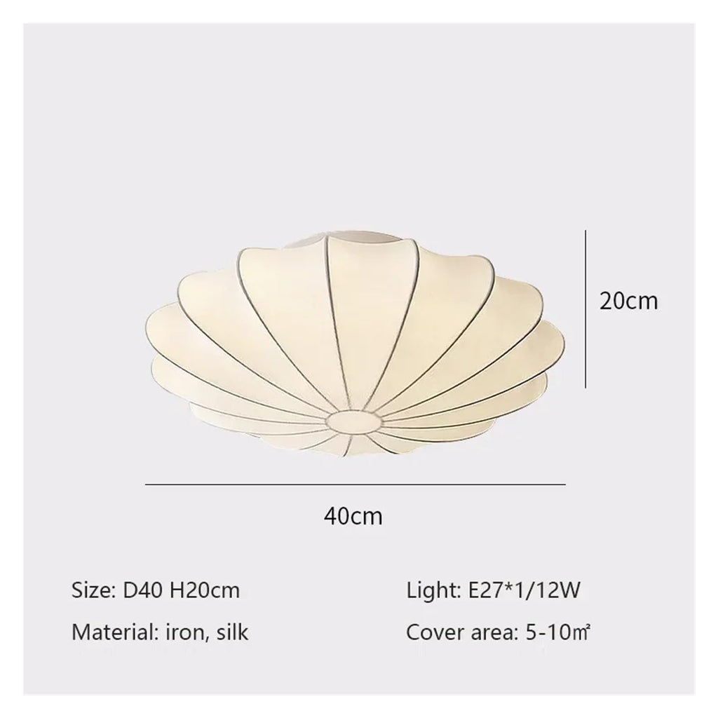 Modern Nordic Silk E27 Led Ceiling Light Lustre Fixtures