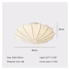 Modern Nordic Silk E27 Led Ceiling Light Lustre Fixtures