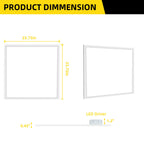2x2 LED Flat Panel Troffer Light, 12 Pack 45W,5800LM, Edge-Lit 2x2FT LED Drop Ceiling Light Fixtures,5000K Daylight White,0-10V ETL Listed,Works from 110-277V AC
